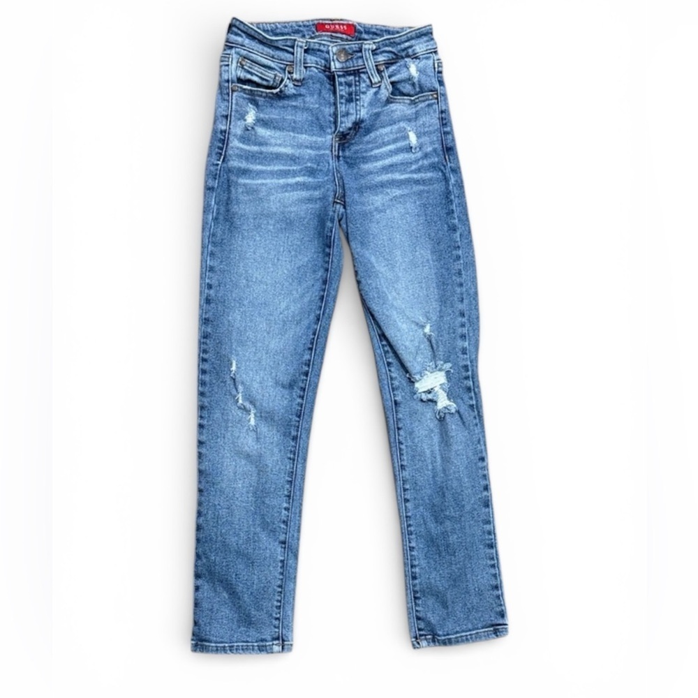 Guess Light Blue Distressed Skinny Jeans